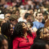 People sitting in an auditorium